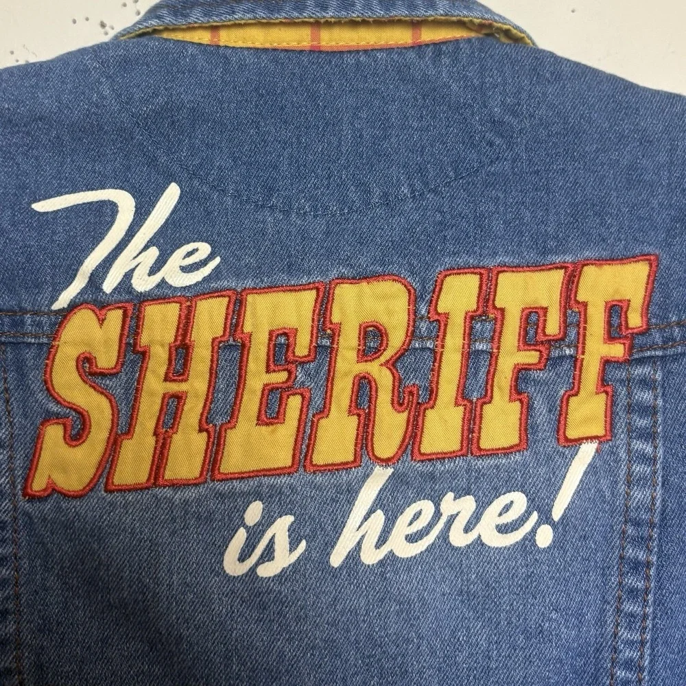 Disney Pixar Toy Story Woody Denim Jean Jacket Patches size 4